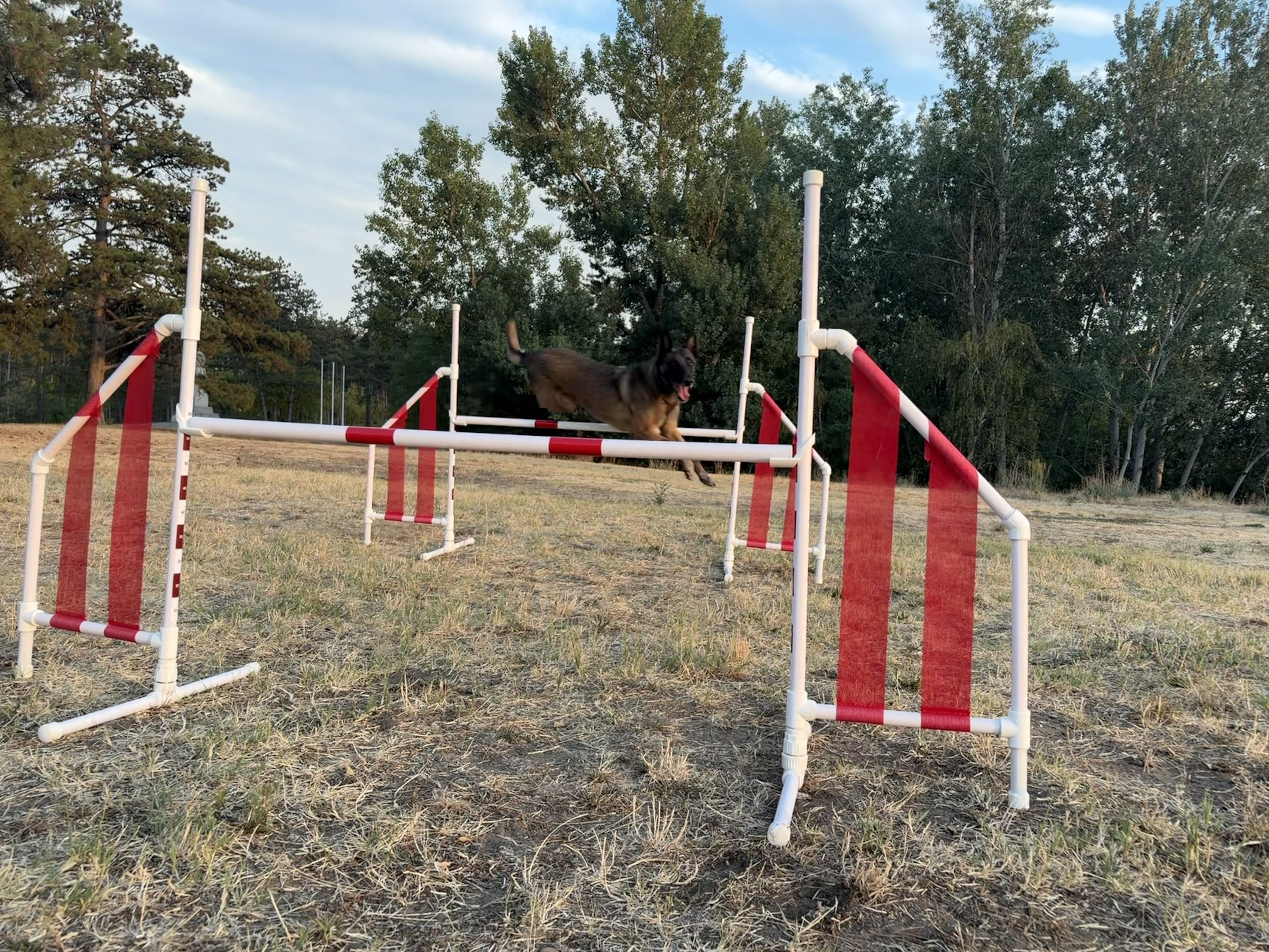 Plastic jump with mesh