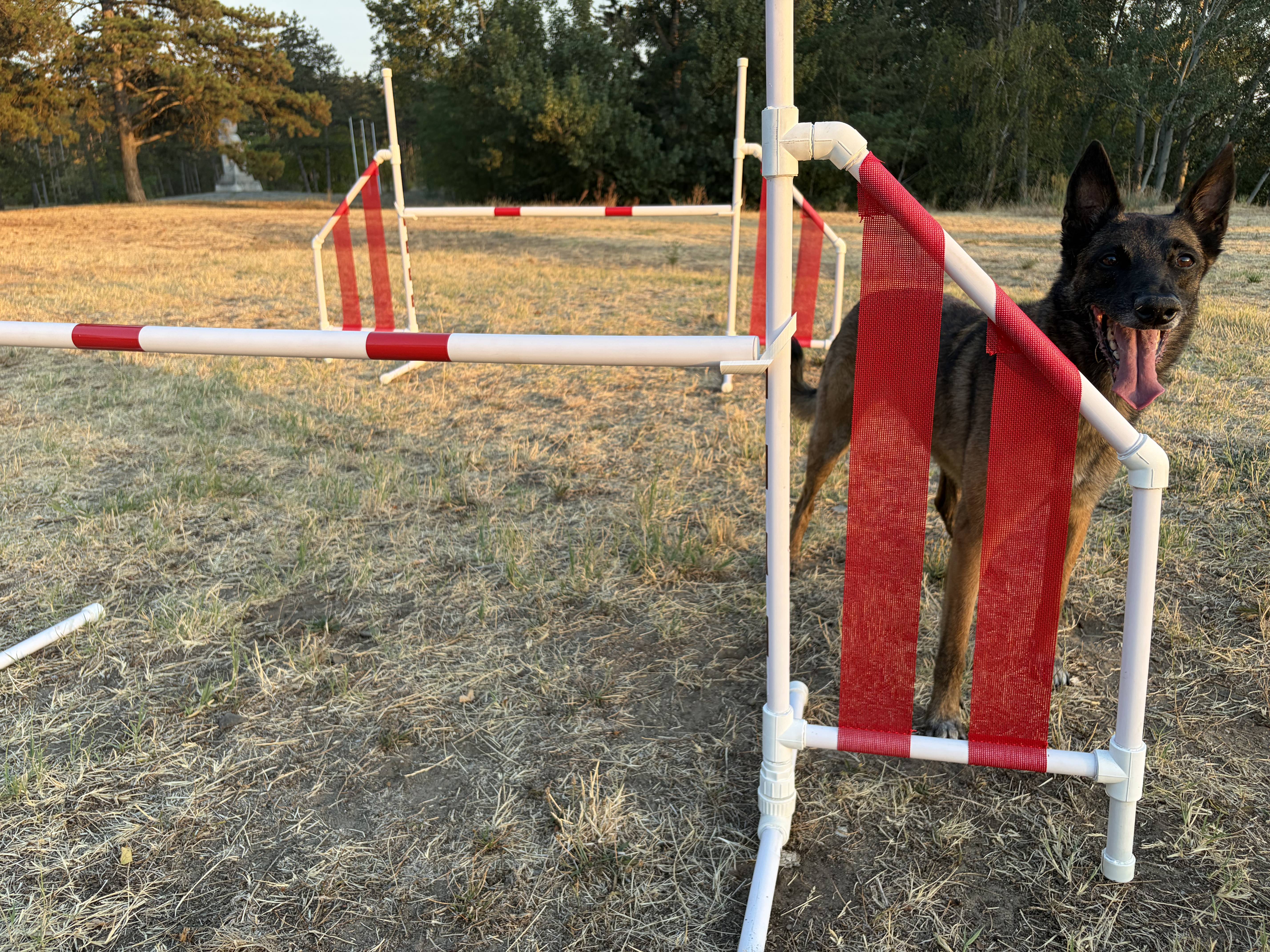 Plastic jump with mesh